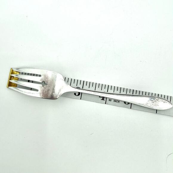 Set of 4 Salad Forks Queen Bess II Silverplate Tudor Plate Oneida Community - Picture 5 of 6